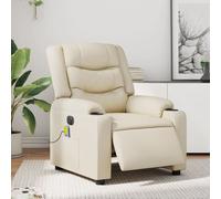 Fauteuil de Massage Inclinable Chaise Siège Canapé Salon Noir Similicuir vidaXL