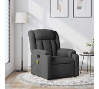 Fauteuil de Massage Inclinable Chaise Siège Électrique Crème Tissu vidaXL