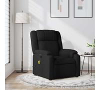 vidaXL Fauteuil de massage inclinable, électrique, dossier & repose-pied réglables, gris foncé tissu