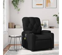 Fauteuil de Massage Inclinable Chaise Siège Électrique Noir SimiliCuir vidaXL