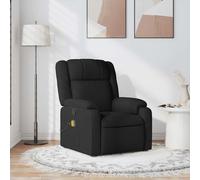 Fauteuil de Massage Inclinable Chaise Siège Salle de Séjour Noir Tissu vidaXL