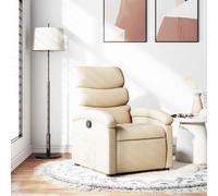 Fauteuil réglable tissu crème