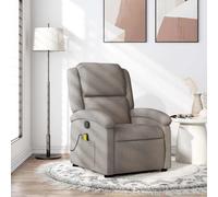 Fauteuil de Massage Inclinable Chaise Siège Salon Gris Clair Tissu vidaXL