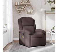 Fauteuil de Massage Inclinable Chaise Siège Salon Gris Clair Tissu vidaXL
