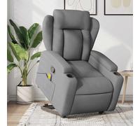 Fauteuil de Massage Inclinable Chaise Siège Salon Gris Clair Tissu vidaXL