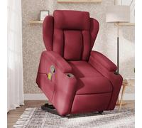 Vidaxl Fauteuil Inclinable Électrique Rouge Bordeaux Tissu Rouge