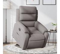 Vidaxl Fauteuil Inclinable De Massage Électrique Taupe Tissu