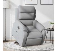 vidaXL stoel électrique réglable tissu gris clair Gris G