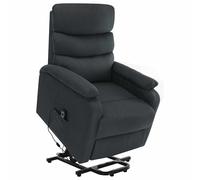Fauteuil de Massage Inclinable Chaise Siège Salon Gris Foncé Tissu vidaXL