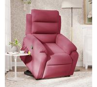 Vidaxl Fauteuil Inclinable De Massage Électrique Rouge Bordeaux Rouge