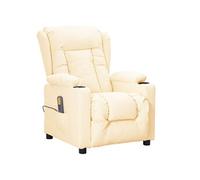Vidaxl Fauteuil De Massage Inclinable Crème Similicuir