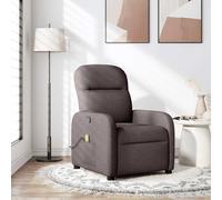 Vidaxl Fauteuil Inclinable Marron Foncé Tissu Marron