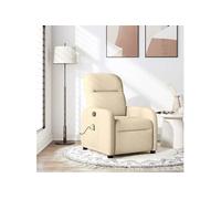 Vidaxl Fauteuil De Massage Inclinable Crème Tissu