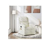 Fauteuil de massage inclinable crème velours 371817