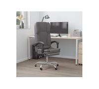 Vidaxl Fauteuil De Massage Inclinable De Bureau Gris Similicuir Gris