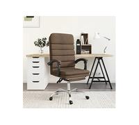 Vidaxl Fauteuil De Massage Inclinable De Bureau Marron Tissu Marron
