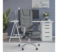 Fauteuil de Massage Inclinable de Bureau Chaise Siège Gris Clair Tissu vidaXL