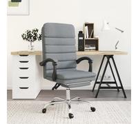 Fauteuil de Massage Inclinable de Bureau Chaise Siège Gris Foncé Tissu vidaXL