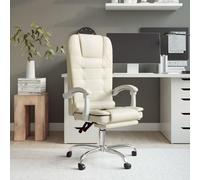 Fauteuil de Massage Inclinable de Bureau Chaise Siège Marron Similicuir vidaXL