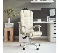 Fauteuil de Massage Inclinable de Bureau Chaise Siège Marron Similicuir vidaXL