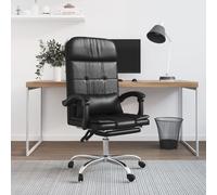 Fauteuil de Massage Inclinable de Bureau Chaise Siège Noir Similicuir vidaXL