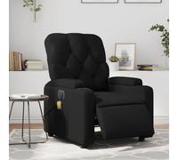 Fauteuil de Massage Inclinable Électrique Chaise Siège Noir Similicuir vidaXL