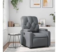 Fauteuil réglable électrique similicuir gris