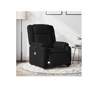 Fauteuil de massage inclinable électrique Noir Tissu