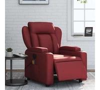 Vidaxl Fauteuil De Massage Inclinable Électrique Rouge Bordeaux Rouge