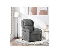 Fauteuil de massage inclinable Gris foncé Tissu