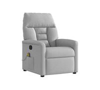 Fauteuil de massage inclinable gris nuage tissu