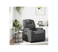 Fauteuil de massage inclinable Gris Similicuir