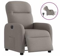 vidaXL Fauteuil réglable électrique tissu taupe Taupe G