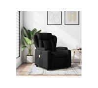 Fauteuil de massage inclinable Noir Tissu