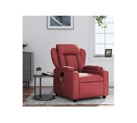 Fauteuil de massage inclinable Rouge bordeaux Similicuir 372438