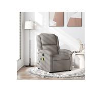 Fauteuil de massage inclinable Taupe Tissu
