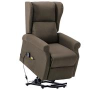 Fauteuil De Massage Inclinable Taupe Tissu - Vidaxl Gris