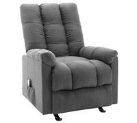 Fauteuil de Massage Inclinable TV Gris Clair Tissu Electrique Salon vidaXL