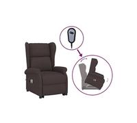 Fauteuil de massage Marron foncé Tissu