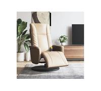 Fauteuil de massage, relaxation avec repose-pieds similicuir cappuccino