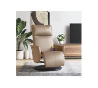 vidaXL Fauteuil de massage, relaxation avec repose-pieds similicuir cappuccino Beige G