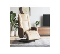 Fauteuil de massage, relaxation avec repose-pieds similicuir cappuccino