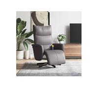 vidaXL Fauteuil de massage, relaxation avec repose-pieds similicuir gris Gris G