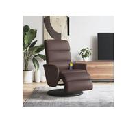 Fauteuil de massage, relaxation avec repose-pieds similicuir marron