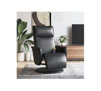 vidaXL Fauteuil de massage, relaxation avec repose-pieds similicuirnoir Noir G