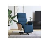 Vidaxl Fauteuil Inclinable De Massage Avec Repose-Pieds Bleu Tissu Bleu