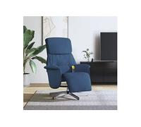 Vidaxl Fauteuil Inclinable De Massage Avec Repose-Pieds Bleu Tissu Bleu