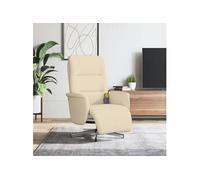 Vidaxl Fauteuil Inclinable De Massage Avec Repose-Pieds Crème Tissu