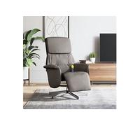 Vidaxl Fauteuil Inclinable De Massage Avec Repose-Pieds Taupe Tissu