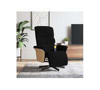 vidaXL Fauteuil Inclinable de Massage avec Repose-Pieds, Chaise de Relaxation avec Dossier, Siège avec Accoudoirs Salon, Moderne, Noir Tissu
